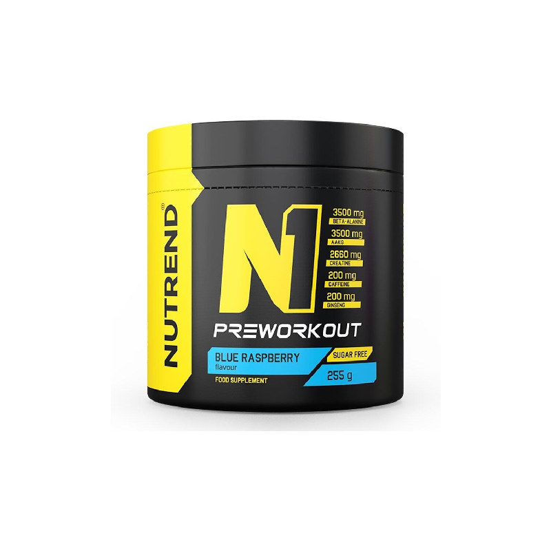 Nutrend N1 Pre-Workout, 255 g Dose, Blue Raspberry